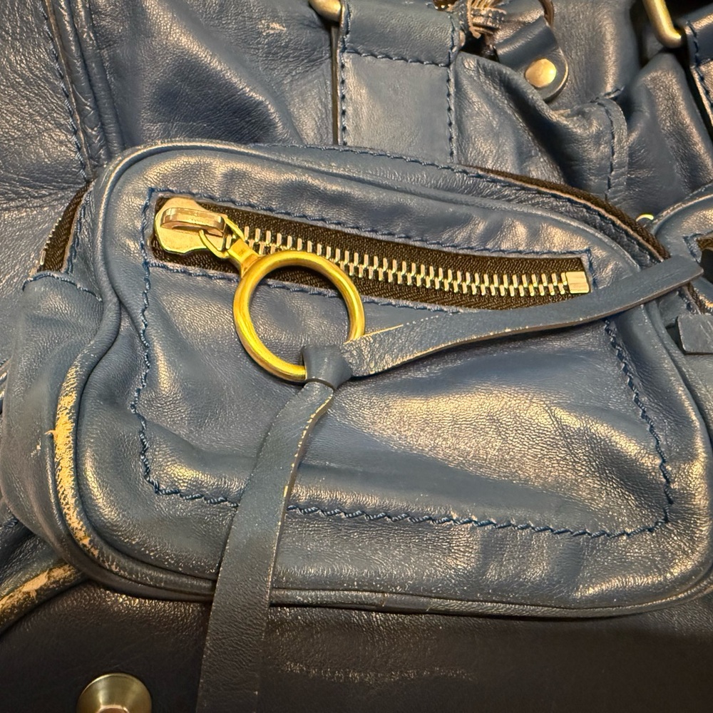 Vintage Chloe Betty Blue Leather Shoulder Bag - Picture 15 of 16